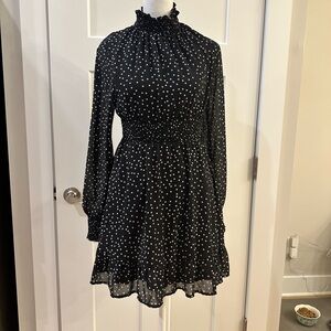 Black Polka Dot Women's Dress